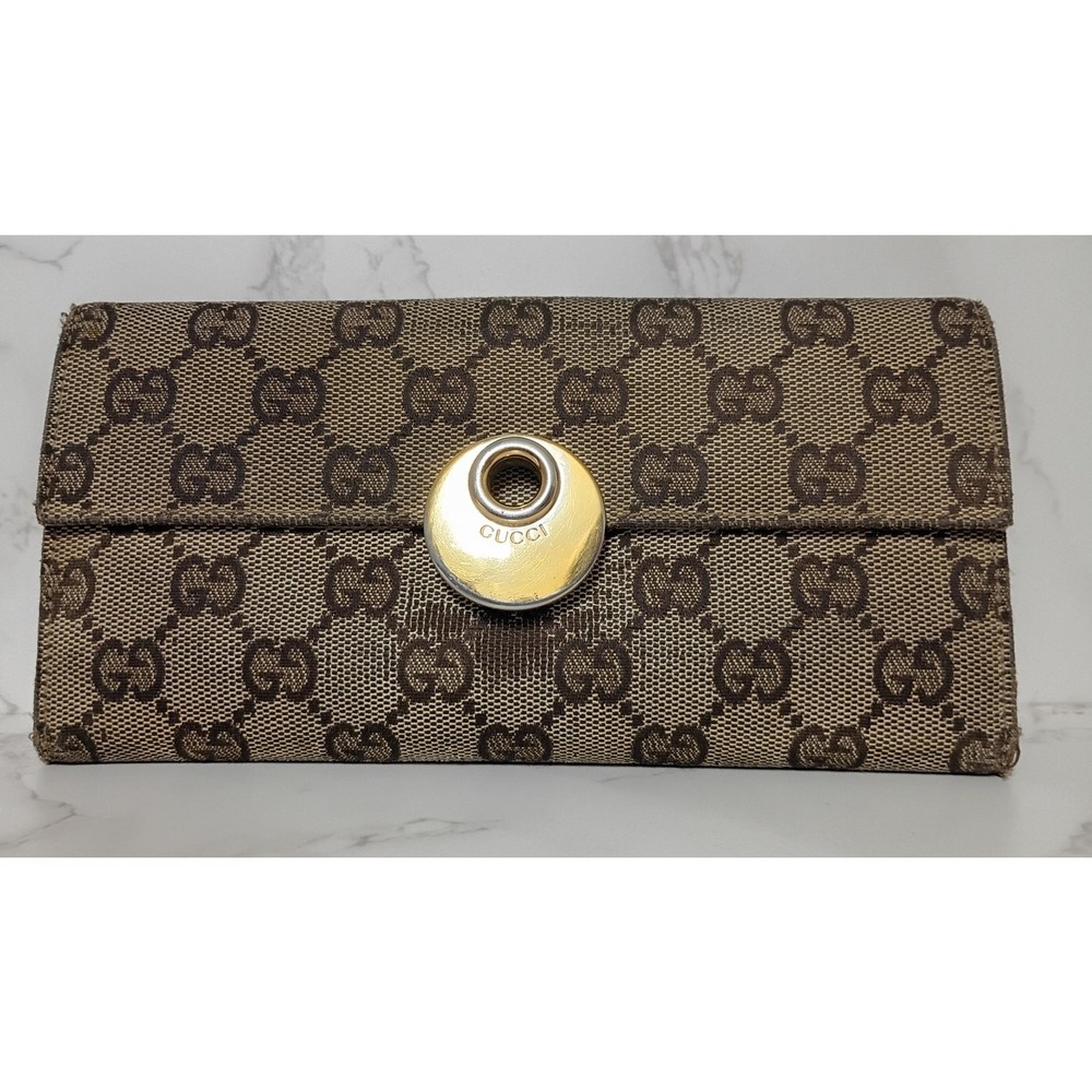 GUCCI Vintage GGโ Monogram Eclipse Continental Wallet - GUC